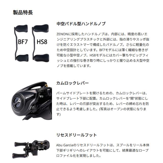 アブガルシア ベイトリール 25 ゼノン コア HS8-L 左ハンドル_6