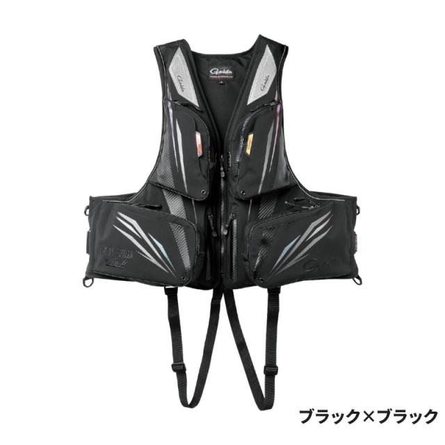 がまかつ ライフジャケット アルテマシールドプロ フローティングベスト LL ブラック×ブラック GM6005