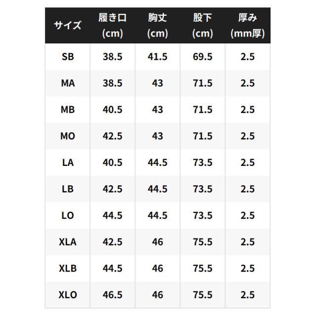 シマノ スタンダードタイツ 2.5 MB ブラック FI-081Z_8