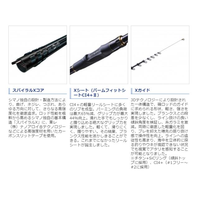 シマノ 磯竿 鱗海スペシャル 0号 530 [2021年モデル]_2