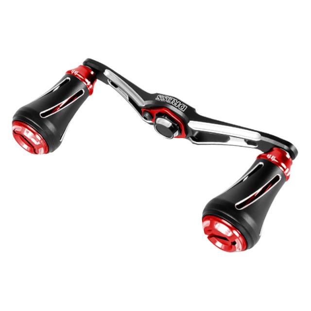 ドレス（DRESS） リールパーツ カスタムハンドル W ヴァーテックス 100mm ダイワ ベイトリール専用 レッド 左右共用