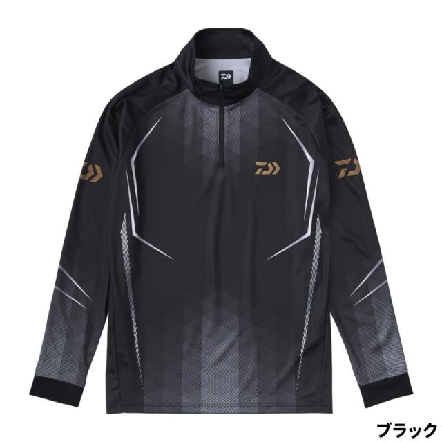 ダイワ ウェア DE-7525 ロングスリーブハーフジップシャツ XL ブラック