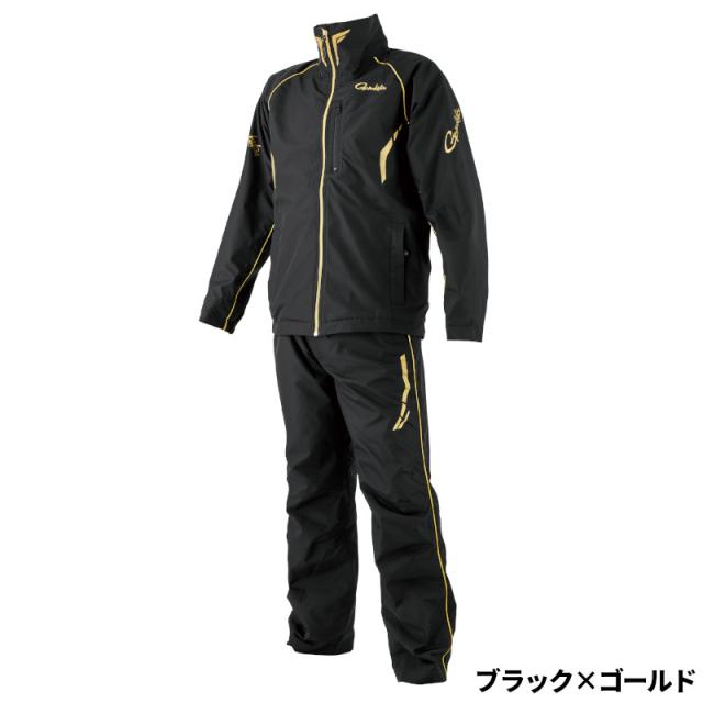 がまかつ 防寒ウェア ウィンドブレーカースーツ L ブラック×ゴールド GM3791