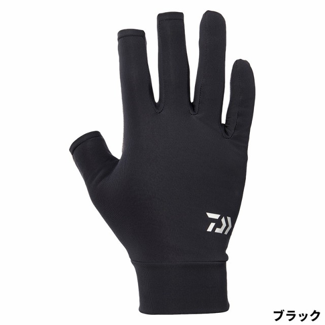 オンラインストア通販売 ダイワ グローブ DG-6723 アイスドライ UVカットクールグローブ 3本カット M ブラック  ダイワDAIWA 吸汗速乾ストレッチグローブ3本カット