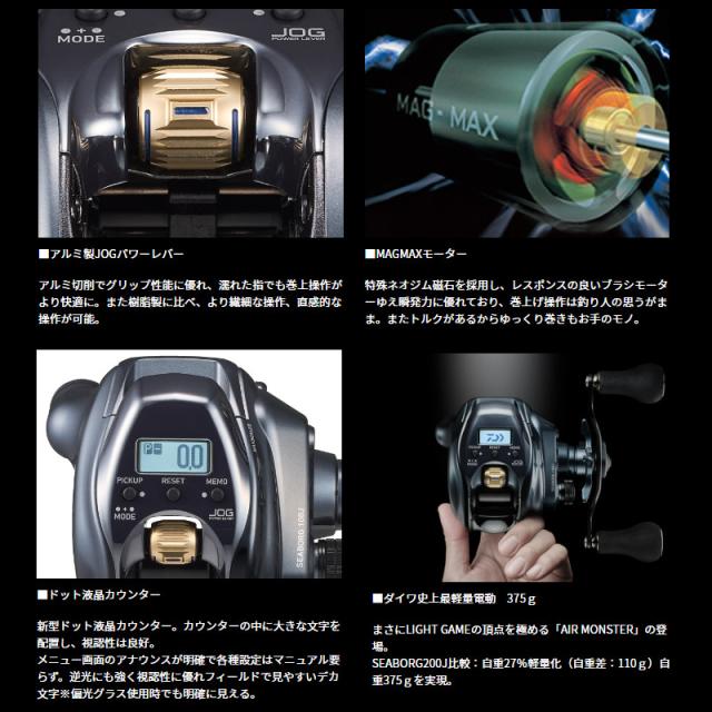 ダイワ 電動リール シーボーグ 100JL 左ハンドル 24年モデル 電動
