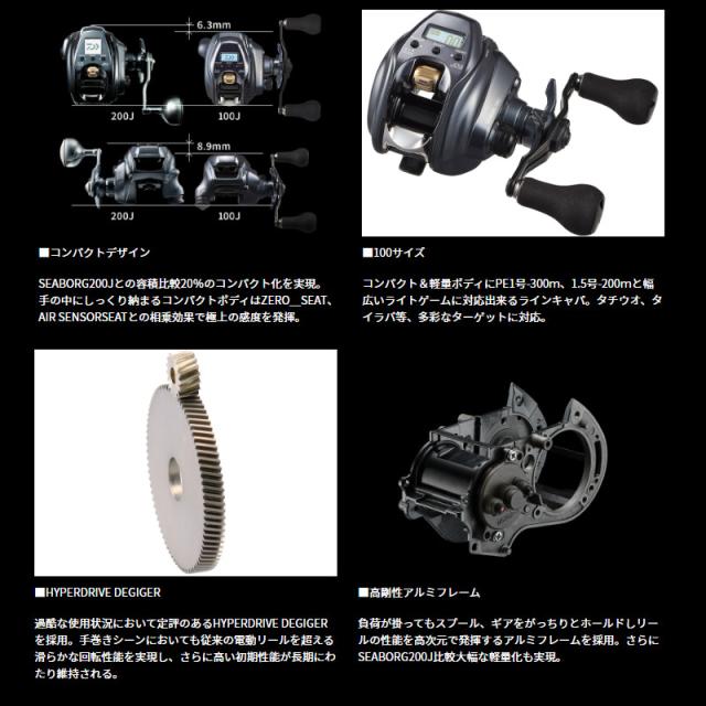 ダイワ 電動リール シーボーグ 100JL 左ハンドル 24年モデル 電動
