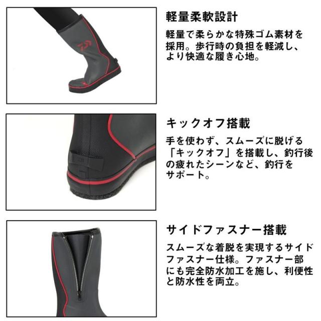 ダイワ フットウェア NB-3506W (フェルトスパイクソール) ネオブーツ M 25.5cm グレー