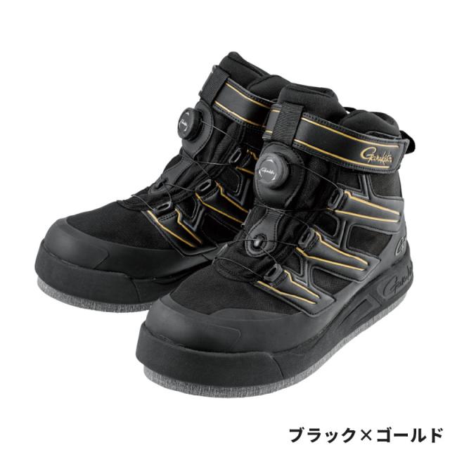 がまかつ フットウェア Gスペック フェルトスパイクシューズ(パワータイプ) 3L ブラック×ゴールド GM4550