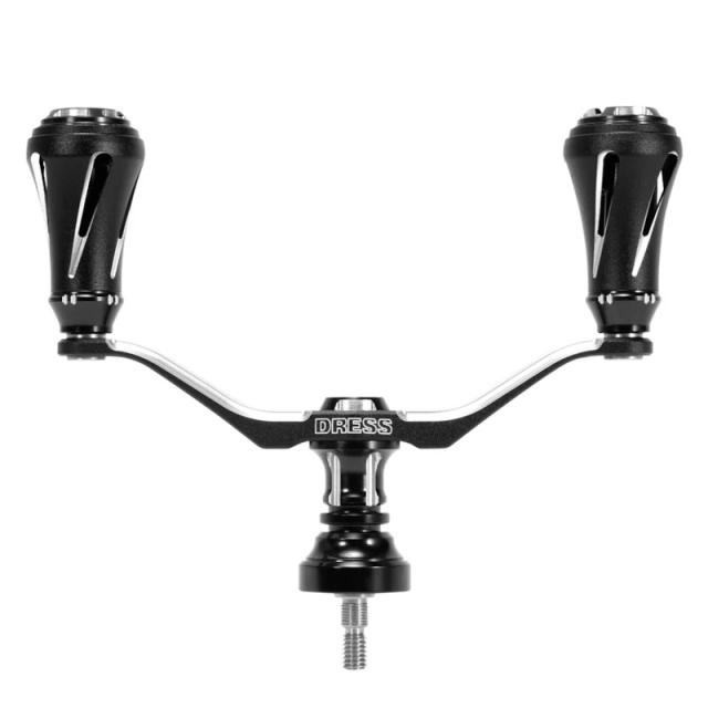 ドレス（DRESS） リールパーツ カスタムハンドル W ヴァーテックス EVO 左右共用 スピニングリール用 シマノ 90mm グラファイトブラック