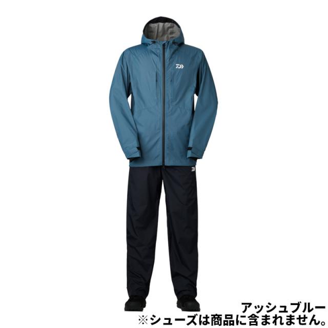 【現品限り】 ダイワ ウェア DR-3324 RAINMAX コンパクトレインスーツ XL アッシュブルー