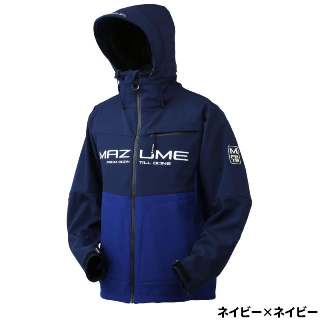 【アウトレット】 オレンジブルー 防寒ウェア マズメ ウインドカットジャケット ダブルトーン M ネイビー×ネイビー MZFW-799