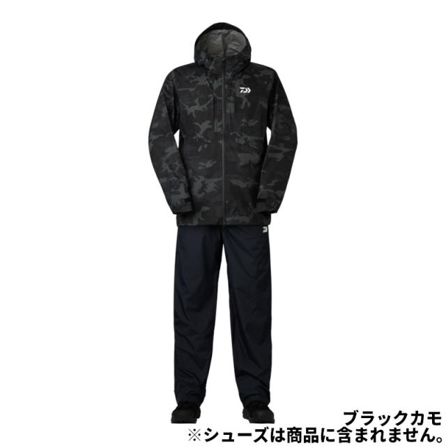 ダイワ ウェア DR-3324 RAINMAX コンパクトレインスーツ M ブラックカモ