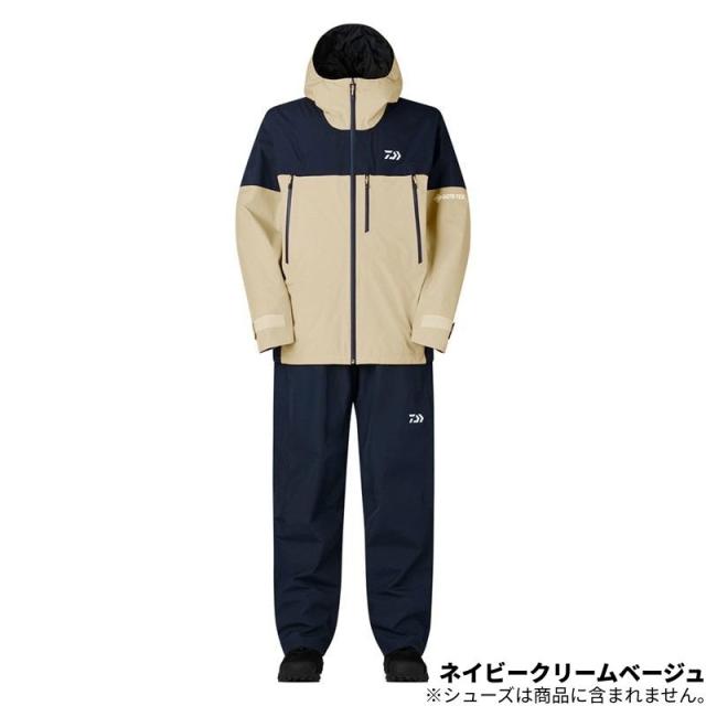 ダイワ ウェア DR-1926 GORE-TEX バーサタイルレインスーツ L ネイビークリームベージュ