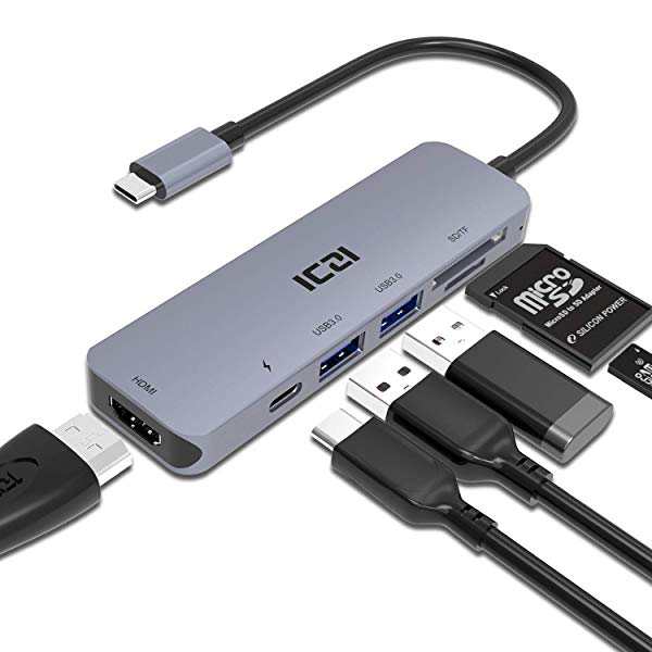 Usbc ハブ Hub Type C To Usb3 0 Hdmi 4k 高解像度usb 3 0 2ポート カードリーダーsd Tfカード Pd充電 変換アダプタ 6in1 Leno の通販はau Pay マーケット Kaga Lab Au Pay マーケット店