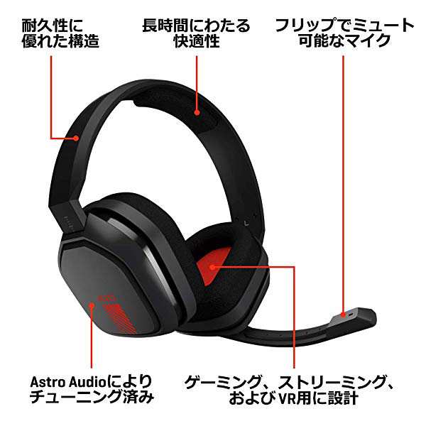 Astro アストロ A10 ゲーミングヘッドセット グレー レッド A10 Pcgr Ps4 Pc Nintendo Switch Xbox One Mobile対応の通販はau Pay マーケット ロールショップ