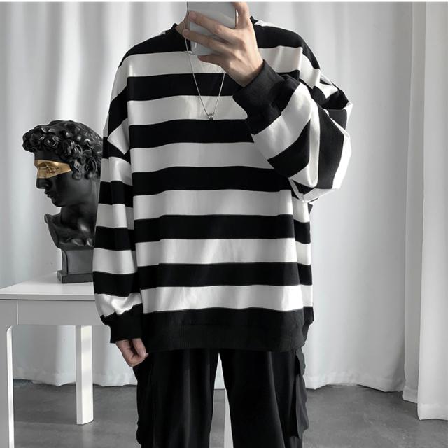 メンズ トレーナー トップス メンズファッション オーバーサイズ 大きいサイズ 秋冬 ニット 長袖 ゆったり ビックサイズ セーター デイリの通販はau Wowma Higostyle