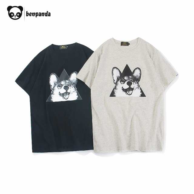 メンズファッション トップス Tシャツ 半袖 クルーネック カジュアル ブラック ベージュ イラストプリント 夏の通販はau Pay マーケット Higostyle