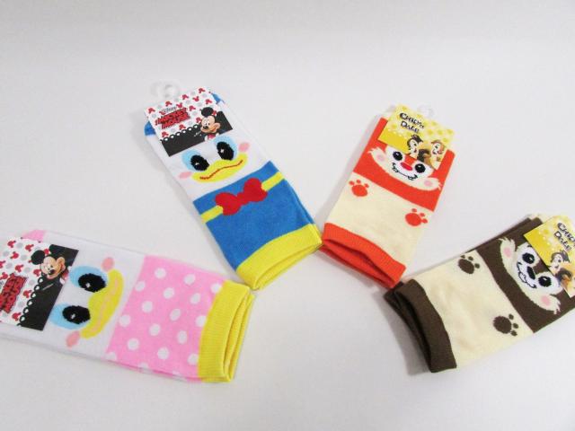 ディズニー 顔柄 ソックス 靴下 4点セット 子ども用 Disney C Mickey Mouse Chipn Daleの通販はau Pay マーケット ギャラリーれんげ