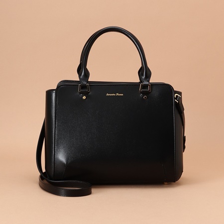 サマンサタバサ トートバッグ ガラスレザー ブラック Samantha Thavasa サマンサ タバサの通販は 43,485円