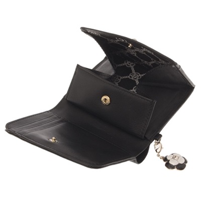 クレイサス 財布 折財布 二つ折り BOX ワッフル ブラック CLATHAS