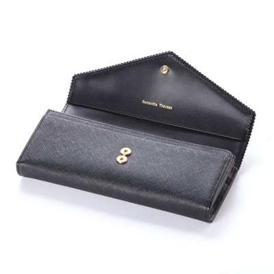 サマンサタバサ 長財布 フリルカット かぶせ ブラック Samantha Thavasaの通販はau Pay マーケット Paris Lounge