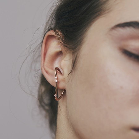 カナルヨンドシー Canal 4℃ イヤーカフ Jewel Flow シルバー キュービックジルコニア の通販は