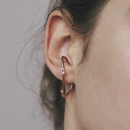 カナルヨンドシー Canal 4℃ イヤーカフ Jewel Flow シルバー キュービックジルコニア の通販は