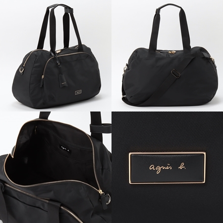 アニエスべー agnes b ボストンバッグ ユニセックス 2Wayボストンバッグ ブラック ブランド 正規品 新品 ギフト プレゼント 人気 おすすめ 誕生日 記念日 クリスマス 送料無料 ラッピング無料_1