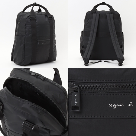 アニエスべー agnes b バックパック ユニセックス デイパック リュック ブラック ブランド 正規品 新品 ギフト プレゼント 人気 おすすめ 誕生日 記念日 クリスマス 送料無料 ラッピング無料_1