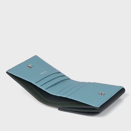 ポールスミス Paul Smith 折財布 カラーブロック 2つ折り財布 の