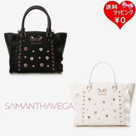 サマンサベガ Samantha Vega ハンドバッグ レースアップハートビジューフラッタ— 小 2way  の通販は