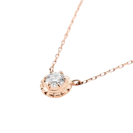 カナル4°C K10 馬蹄ダイヤモンドネックレス Canal 4°C ピンクゴールド