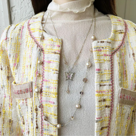 アナスイ ANNASUI ネックレス 蝶モチーフ 2点セット ベージュ ブランド 正規品 新品 ギフト プレゼント 人気 おすすめ 誕生日 記念日 クリスマス 送料無料 ラッピング無料_6