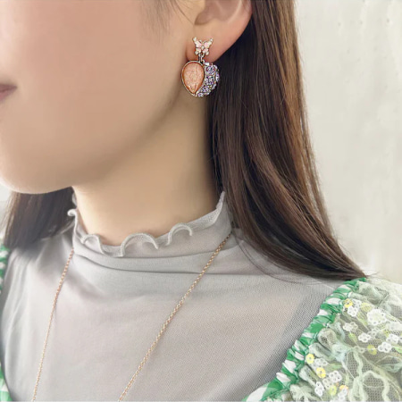 送料無料】【ラッピング無料】アナスイ ANNASUI ピアス 桃