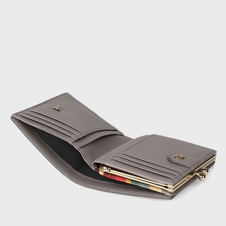 即納 ポールスミス Paul Smith 財布 折財布 スワールトリム がま口2つ折り財布  ブランド 正規品 新品 ギフト プレゼント 人気 おすすめ 誕生日 記念日 クリスマス 送料無料 ラッピング無料_2