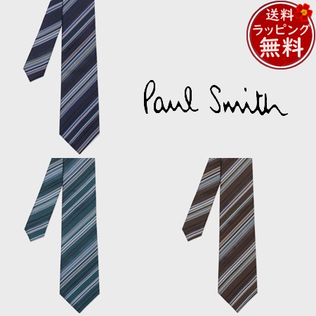 【送料無料】【ラッピング無料】ポールスミス Paul Smith ネクタイ マルチカラー レジメンタル タイ 日本製 シルク100% 