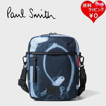 ポールスミス Paul Smith ショルダーバッグ オブジェクトプリント ミニショルダーバッグ ネイビー  ブランド 正規品 新品 ギフト プレゼント 人気 おすすめ 誕生日 記念日 クリスマス 送料無料 ラッピング無料