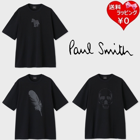 ポールスミス Paul Smith Tシャツ ブラックプリント 半袖カットソー 綿100%  ブランド 正規品 新品 ギフト プレゼント 人気 おすすめ 誕生日 記念日 クリスマス 送料無料 ラッピング無料