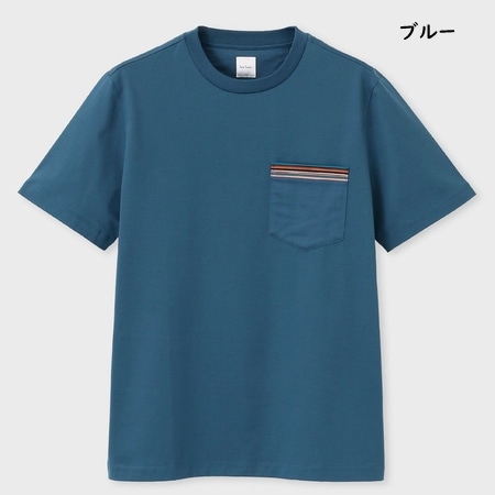 ポールスミス Paul Smith Tシャツ シグネチャーストライプポケット 半袖カットソー コットン100% ブランド 正規品 新品 ギフト プレゼント 人気 おすすめ 誕生日 記念日 クリスマス 送料無料 ラッピング無料_1