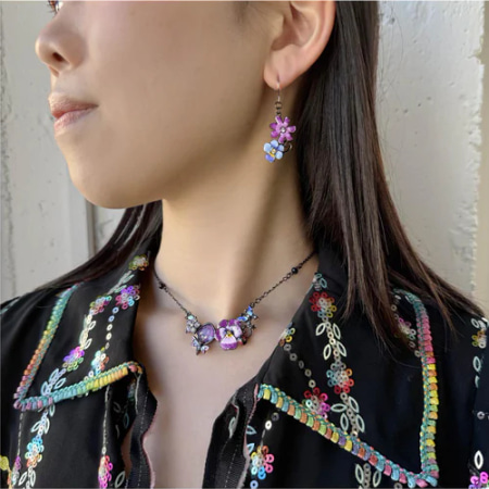 アナスイ ANNASUI ピアス フラワーモチーフ パープル レディース ブランド 正規品 新品 ギフト プレゼント 人気 おすすめ 誕生日 記念日 クリスマス 送料無料 ラッピング無料_4
