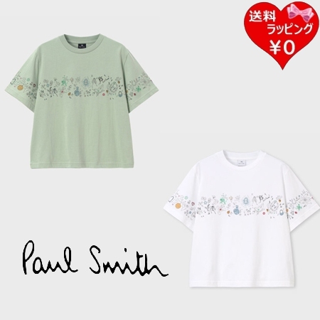ポールスミス Paul Smith Tシャツ ウィメンズ Doodle Art アニマルロゴ 半袖 綿100%  ブランド 正規品 新品 ギフト プレゼント 人気 おすすめ 誕生日 記念日 クリスマス 送料無料 ラッピング無料