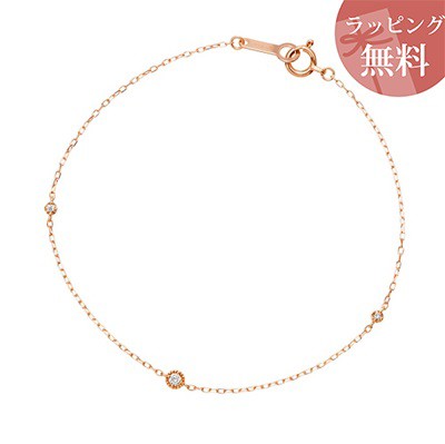 ヨンドシー ブレスレット K10ピンクゴールド 4月誕生石 4℃の通販は