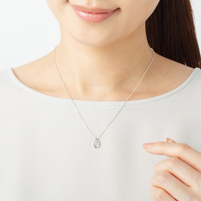 ヨンドシー ネックレス エターナルシルバー 6月誕生石 しずくモチーフ 4℃ ブランド 正規品 新品 ギフト プレゼント 人気 おすすめ 誕生日 記念日 クリスマス 送料無料 ラッピング無料_1