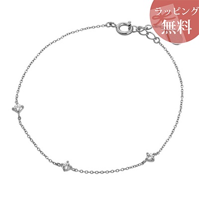 大人気!! 4℃ シルバー キュービックジルコニア ブレスレット 4℃ ヨンドシー ブレスレット アクセサリー 正規品 ジュエリー 2