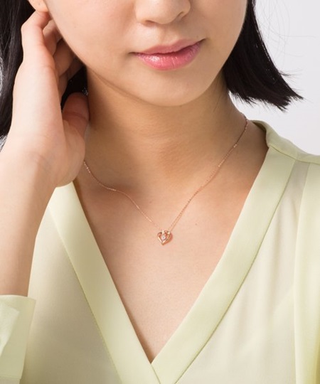 ヨンドシー ネックレス レディース ハートモチーフ ピンクゴールド 4℃