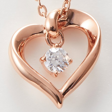 ヨンドシー ネックレス レディース ハートモチーフ ピンクゴールド 4℃