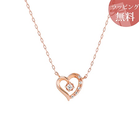 4°C ヨンドシー ネックレス K10 オープンハート ヨンドシー ネックレス オープンハート K10ピンクゴールド 4℃