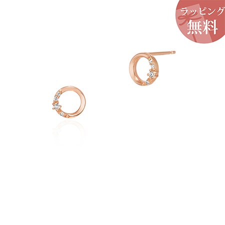 ヨンドシー ピアス ダイヤモンド サークルモチーフ K10ピンクゴールド 4℃の通販は