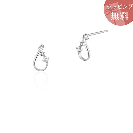 ヨンドシー ピアス ダイヤモンド しずくモチーフ K10ホワイトゴールド 4℃ ブランド 正規品 新品 ギフト プレゼント 人気 おすすめ 誕生日 記念日 クリスマス 送料無料 ラッピング無料