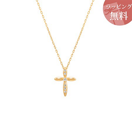ー品販売  ヨンドシー ネックレス K10 クロスモチーフ ダイヤモンド アクセサリー